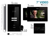 KIT VIDEO 7” smart+ · 4 Fire,negru incastrat 2 FAMILII, VKM.P2FR.T7S4.ELB04